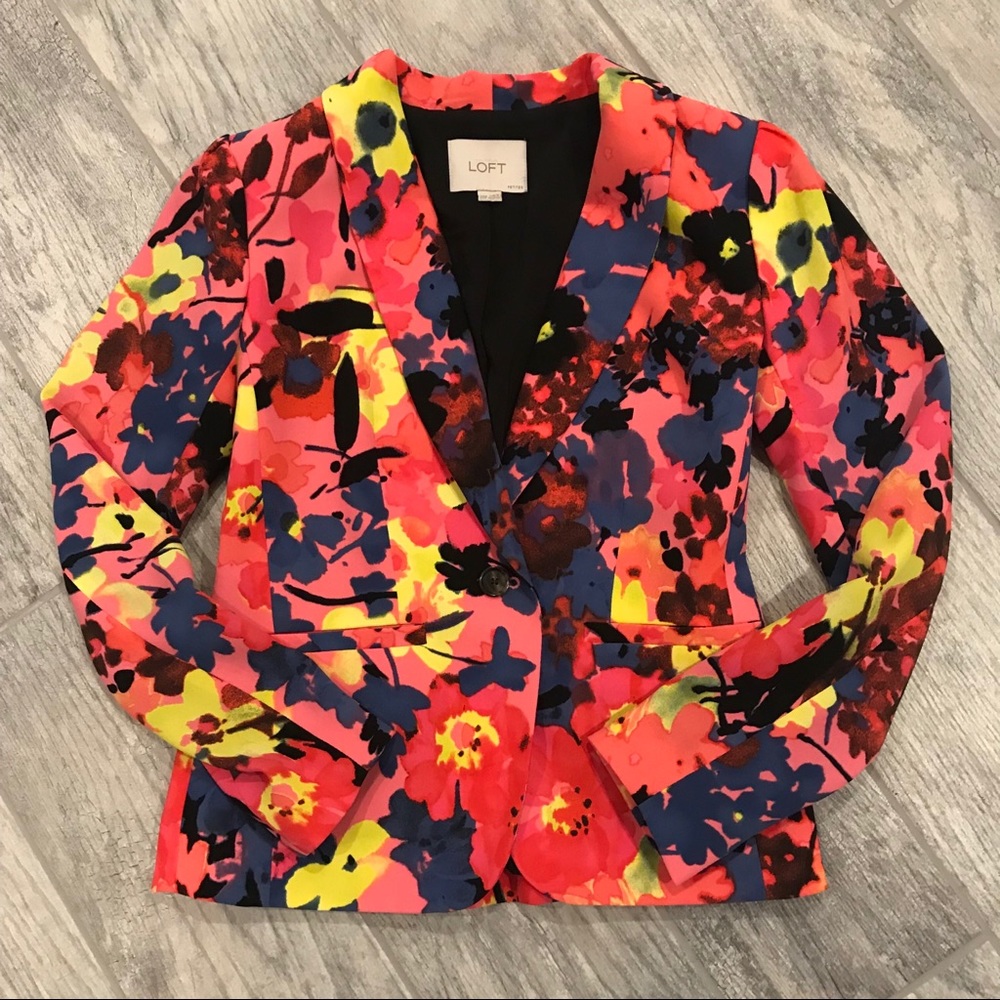 LOFT Floral Blazer